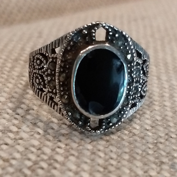 Gothic Ring Silver Blacken - Picture 2 of 7